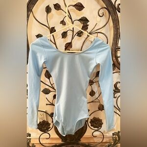 Capezio Sky Blue Long Sleeve Bodysuit